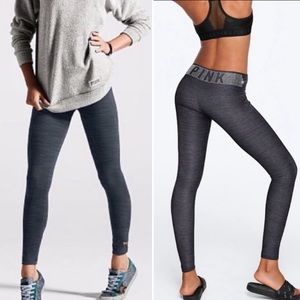 VS PINK Ultimate Grey Rhinestone Bling Leggings